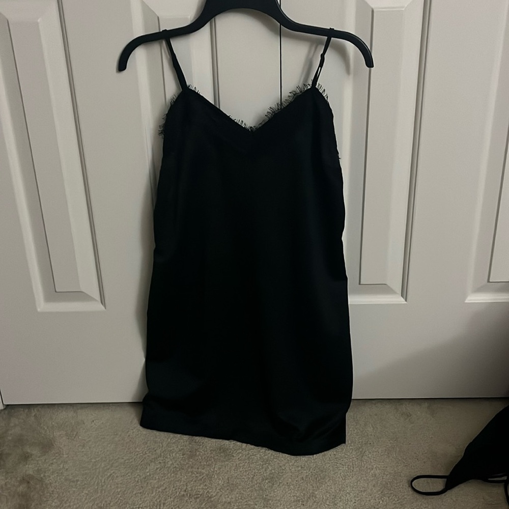 Black silk dress